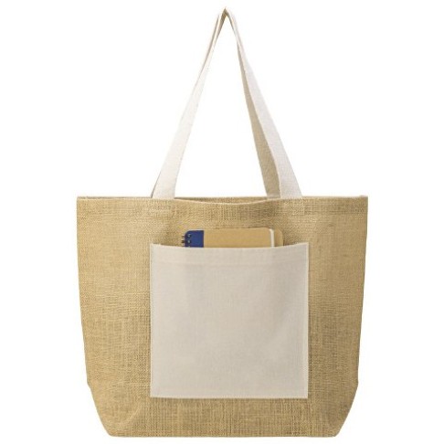 Сумка Jute джутовая с широким дном, натуральный