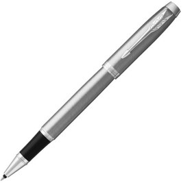 Ручка-роллер Parker IM Stainless Steel CT, стержень: F, цвет чернил: black, в подарочной упаковке