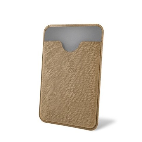Чехол-картхолдер Favor на клеевой основе на телефон для пластиковых карт и и карт доступа, бежевый