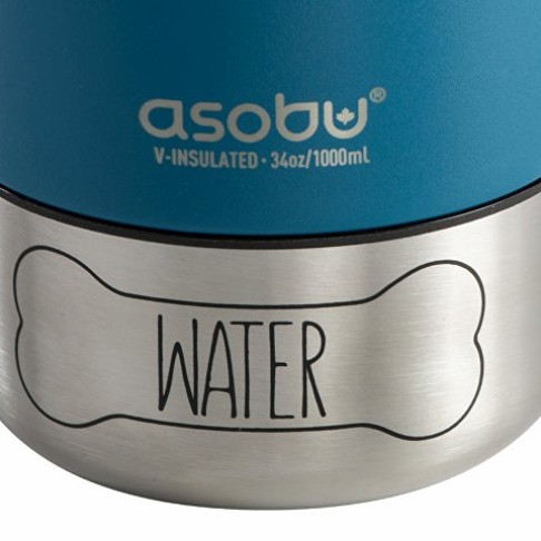 Вакуумный термос «Buddy» 3-в-1 со съемными мисками для питомцев, 1000 мл, синий