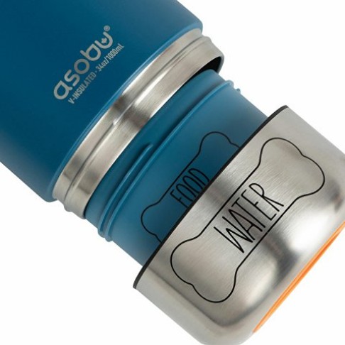 Вакуумный термос «Buddy» 3-в-1 со съемными мисками для питомцев, 1000 мл, синий