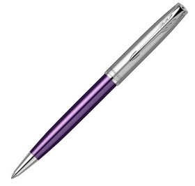 Шариковая ручка Parker Sonnet Essentials Violet SB Steel CT, цвет чернил black, перо: M, в подарочной упаковке. Шариковая ручка Parker Sonnet Essentials Violet SB Steel CT, цвет чернил black, перо: M, в подарочной упаковке.