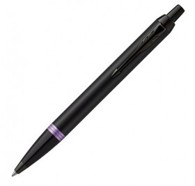 Шариковая ручка Parker IM Vibrant Rings Flame Amethyst Purple, стержень: M blue, в подарочной упаковке.