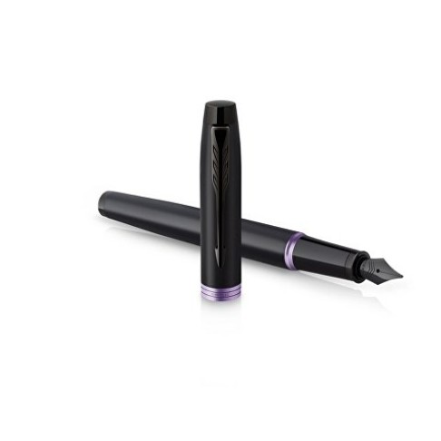 Перьевая ручка Parker IM Vibrant Rings Flame Amethyst Purple, стержень:F, цвет чернил: blue, в подарочной упаковке.