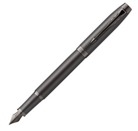 Перьевая ручка Parker IM Monochrome Black, перо:F, цвет чернил: blue, в подарочной упаковке.