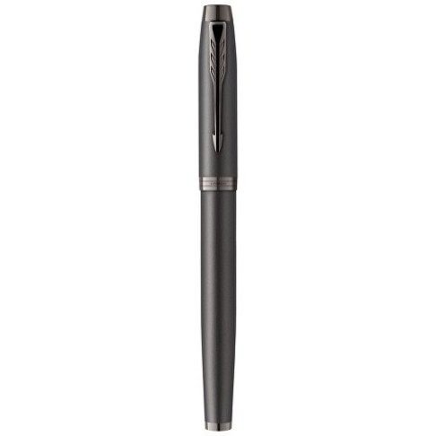 Перьевая ручка Parker IM Monochrome Black, перо:F, цвет чернил: blue, в подарочной упаковке.