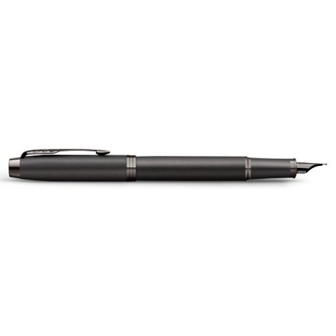 Перьевая ручка Parker IM Monochrome Black, перо:F, цвет чернил: blue, в подарочной упаковке.