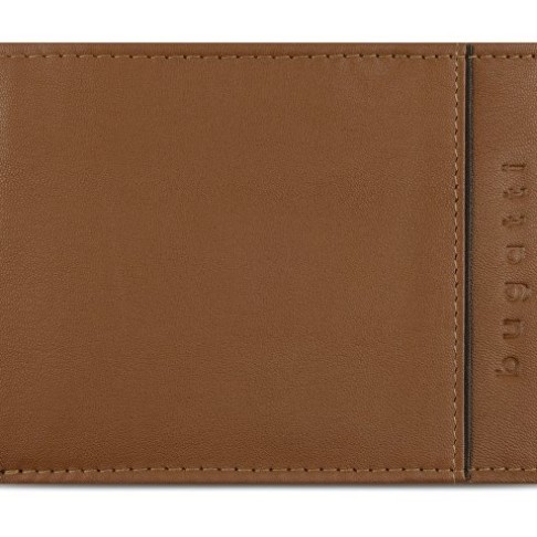 Портмоне BUGATTI Banda, с защитой RFID, коньячного цвета цвет, кожа/полиэстер, 12,5х2х9 см