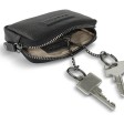 Ключница BUGATTI Elsa, с защитой данных RFID, чёрная, воловья кожа/полиэстер, 11х2х7 см
