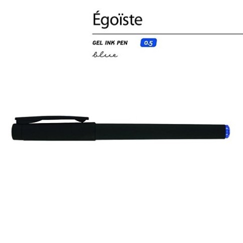 Ручка пластиковая гелевая «Egoiste Black» под персонализацию, черная