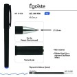 Ручка пластиковая гелевая «Egoiste Black» под персонализацию, черная