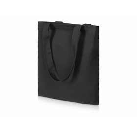 Сумки хлопок 90%, плотность 180 г, грузоподъемность 10 кг, размер 38х42 см, ручки 3х65 см с доп. швом, черный