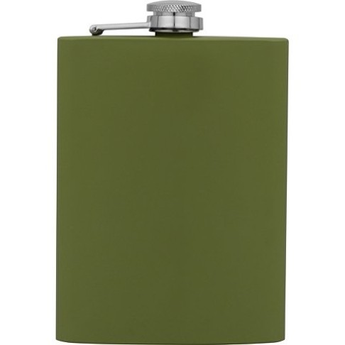 Фляжка 240 мл Remarque soft touch, 304 сталь, зеленый милитари
