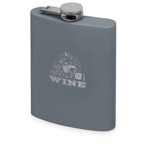 Фляжка 240 мл Remarque soft touch, 304 сталь, серый