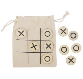 Деревянные крестики нолики в мешочке 