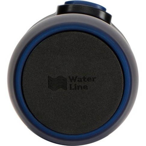 Вакуумная термокружка с кнопкой Streamline, Waterline, soft-touch, тубус, темно-синий