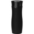 Вакуумная термокружка с кнопкой Streamline, Waterline, soft-touch, тубус, черный