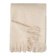 Акриловый плед Harp 130x180 см, белый/бежевый