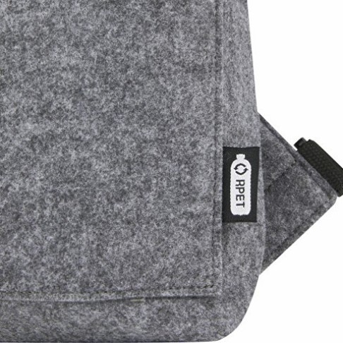 Велосумка Felta 13 л из фетра, переработанного по стандарту GRS, со скручиваемым верхом, средне-серый