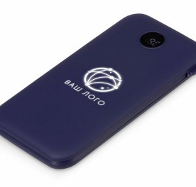 Внешний беспроводной аккумулятор с подсветкой лого «Astro», 10000 mAh, темно-синий