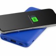 Внешний беспроводной аккумулятор с подсветкой лого «Reserve X» v.2, 8000 mAh, ярко-синий
