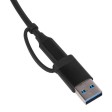 USB-хаб «Link» с коннектором 2-в-1 USB-C и USB-A, 2.0/3.0, черный