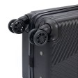 Чемодан TORBER Lama, чёрный, ABS-пластик, 38 х 21 х 55 см, 37 л