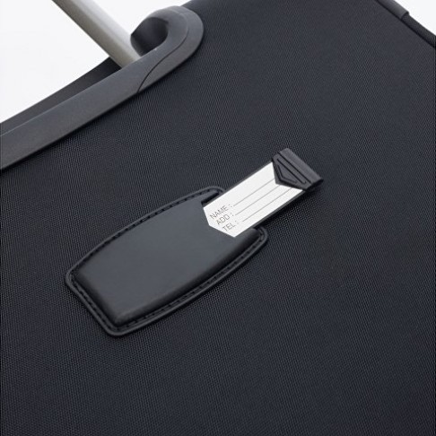 Чемодан TORBER Brosno, чёрный, нейлон 600D, 48 х 22 х 78 см, 85 л