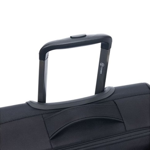 Чемодан TORBER Seyd, чёрный, нейлон 600D, 43,5 х 19 х 68 см, 56 л