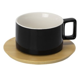 Набор чашка с бамбуковым блюдцем 
