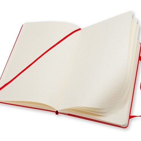 Записная книжка Moleskine Classic (в линейку) в твердой обложке, Large (13х21см), красный