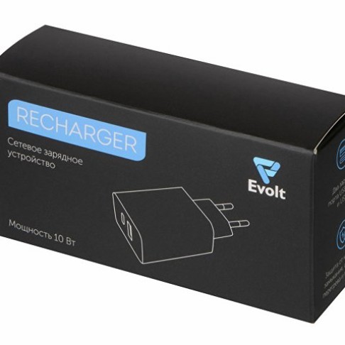 Сетевое зарядное устройство c выходами USB-A и USB-C «Recharger», 10 Вт, белый