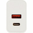 Сетевое зарядное устройство c выходами USB-A и USB-C «Recharger Pro», быстрая зарядка QC/PD, 30 Вт, белый