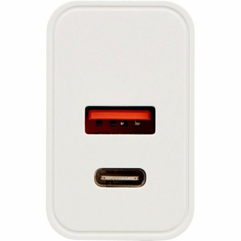 Сетевое зарядное устройство c выходами USB-A и USB-C «Recharger Pro», быстрая зарядка QC/PD, 30 Вт, белый