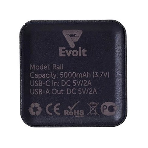 Внешний аккумулятор «Rail», 5000 mAh, черный