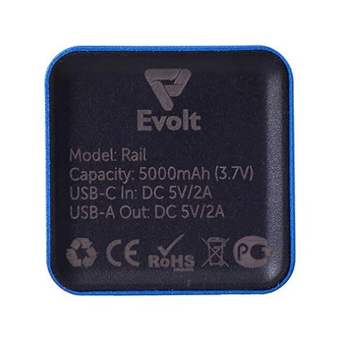 Внешний аккумулятор «Rail», 5000 mAh, синий
