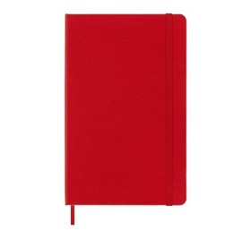 Записная книжка 12 месяцев на 2024 год, в твердой обложке, красный, Large, 13х21