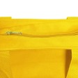 Сумка на молнии Zipper из хлопка 280 г c карманом на молнии спереди, желтый