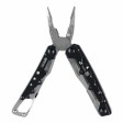 Мультитул Stinger, 105x40 мм, 12 функций, сталь, чёрно-серебристый, в комплекте нейлоновый чехол