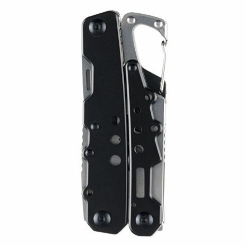 Мультитул Stinger, 105x40 мм, 12 функций, сталь, чёрно-серебристый, в комплекте нейлоновый чехол