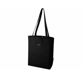 Универсальная эко-сумка Joey из холста, объемом 14 л, сплошной черный