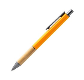 Ручка шариковая PENTA металлическая с бамбуковой вставкой, оранжевый Ручка шариковая PENTA металлическая с бамбуковой вставкой, оранжевый
