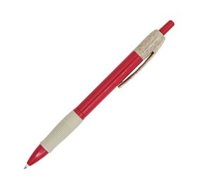 Ручка шариковая HANA из пшеничного волокна, бежевый/красный Ручка шариковая HANA из пшеничного волокна, бежевый/красный