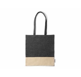 Сумка из переработанного хлопка PALMIRA, черный/натуральный