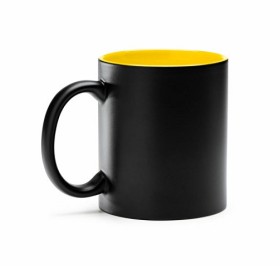 Кружка керамическая MACHA, 350 мл, черный/желтый