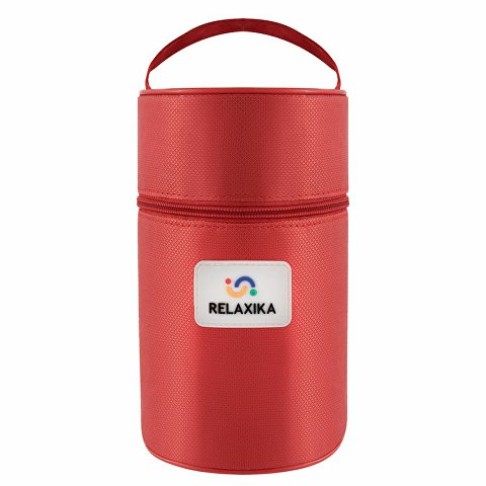 Термос для еды Relaxika 301 в чехле, 1200 мл, стальной