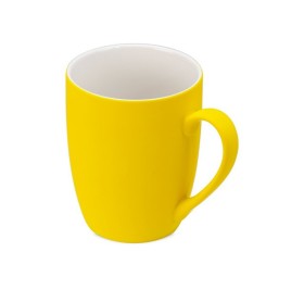 Кружка с покрытием soft-touch C1, желтый