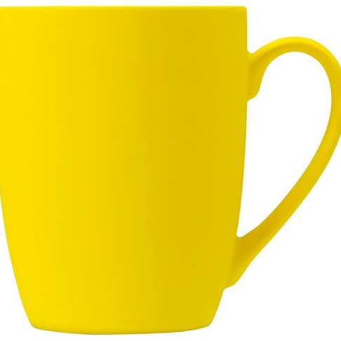 Кружка с покрытием soft-touch C1, желтый