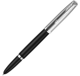 Перьевая ручка Parker 51 CORE BLACK CT, перо: F, цвет чернил: black, в подарочной упаковке.