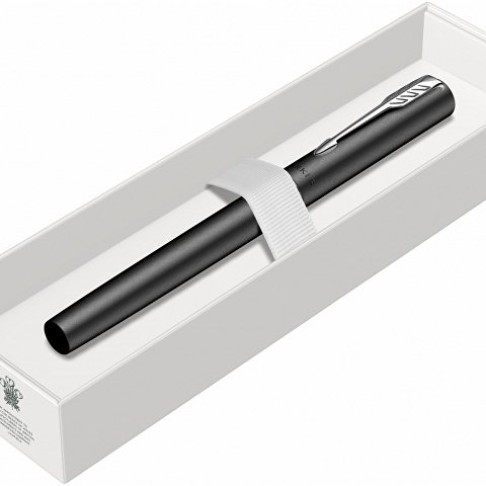 Ручка-роллер Parker Vector XL Black CT, стержень: F, цвет чернил:black, в подарочной упаковке